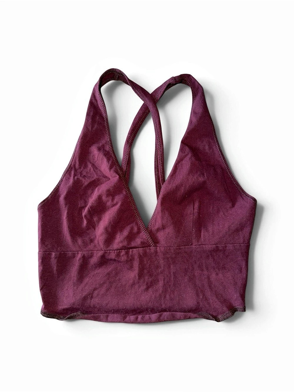 BDG Crop Top Cotton Purple Size Small